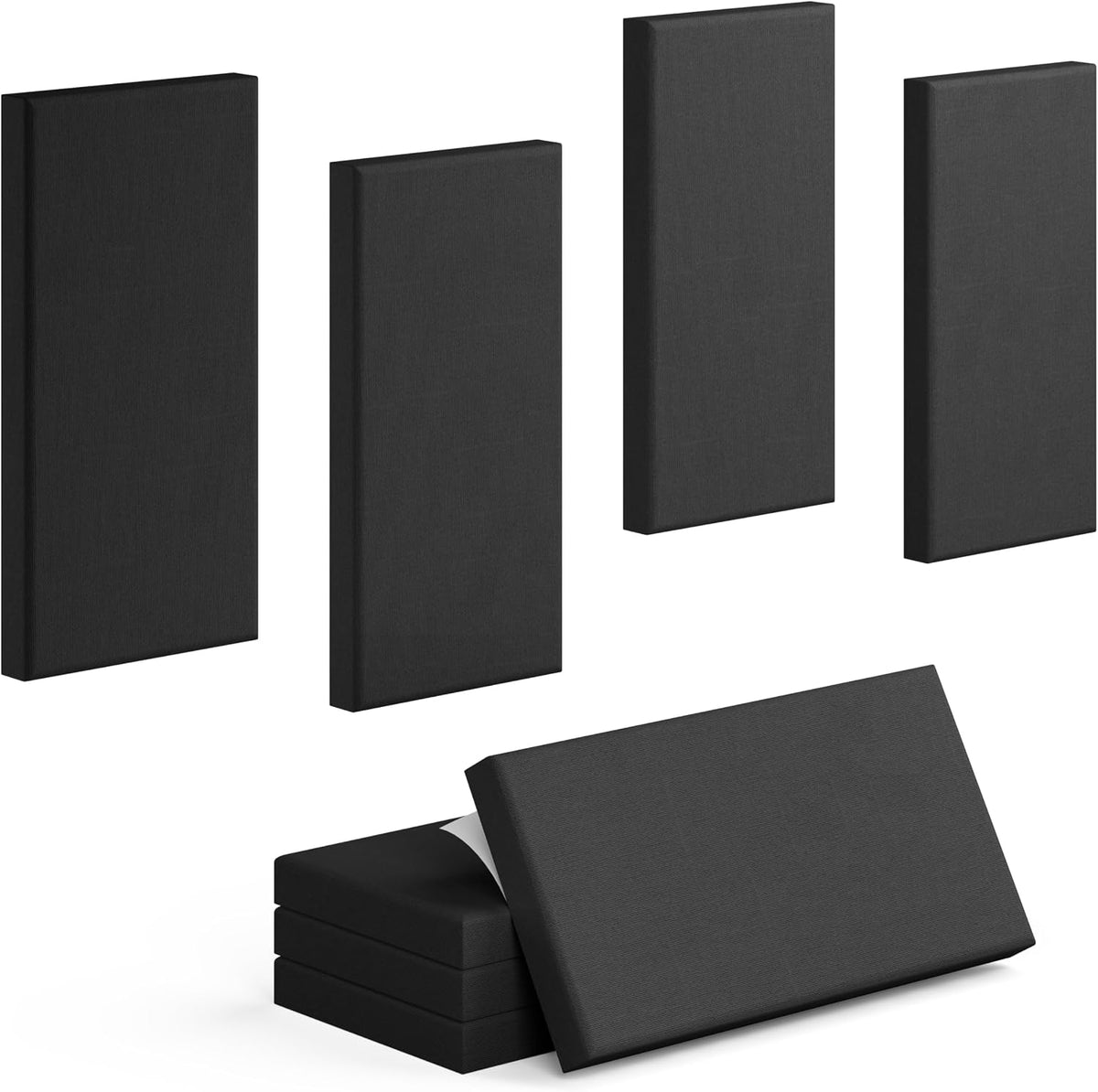 4 Pack High-Density Core with Fabric Cover Acoustic Panels – 24×12×2 In
