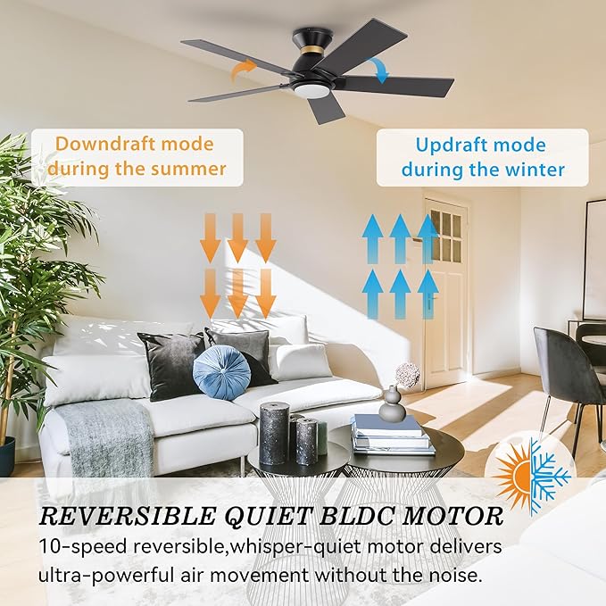 SMAAIR 52 Inch Smart Ceiling Fan