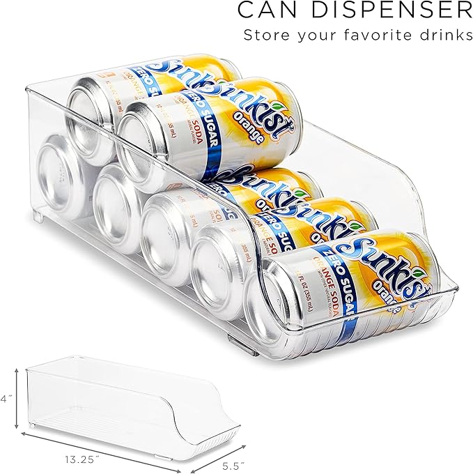 Sorbus Fridge Bins and Freezer Bins Refrigerator Organizer Stackable Food (6 Piece)