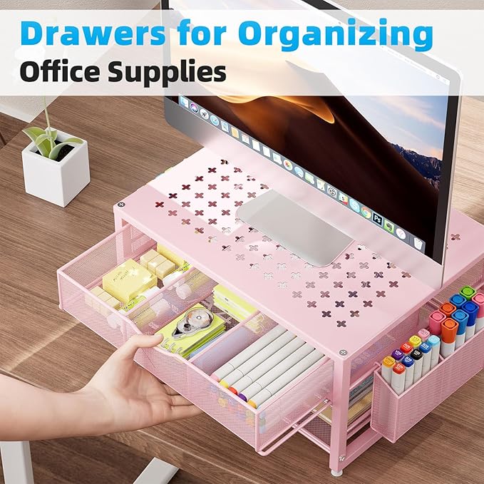 Marbrasse Metal Printer Stand for Desk