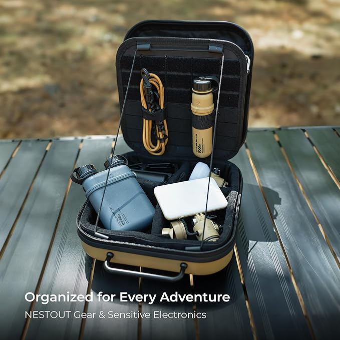 ELECOM NESTOUT Gear Storage Case, Lightweight Hard Shell, Water-Resistant