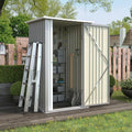 Patiowell 3x3 FT Storage Shed, Small Metal Shed, Gray