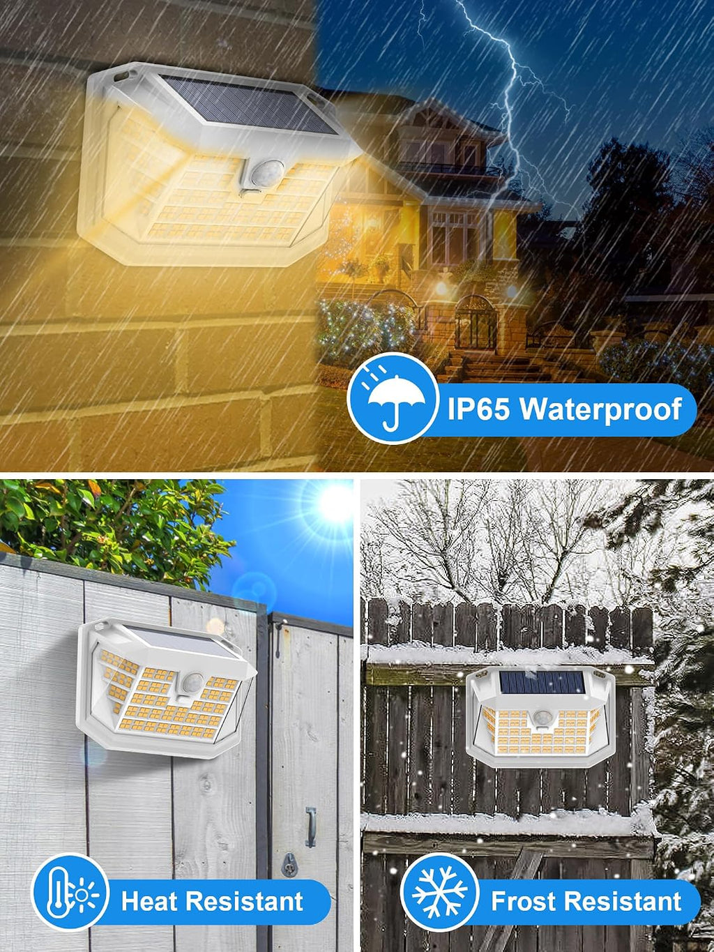 lansow solar motion light outdoor 6 pack, 188, package contents