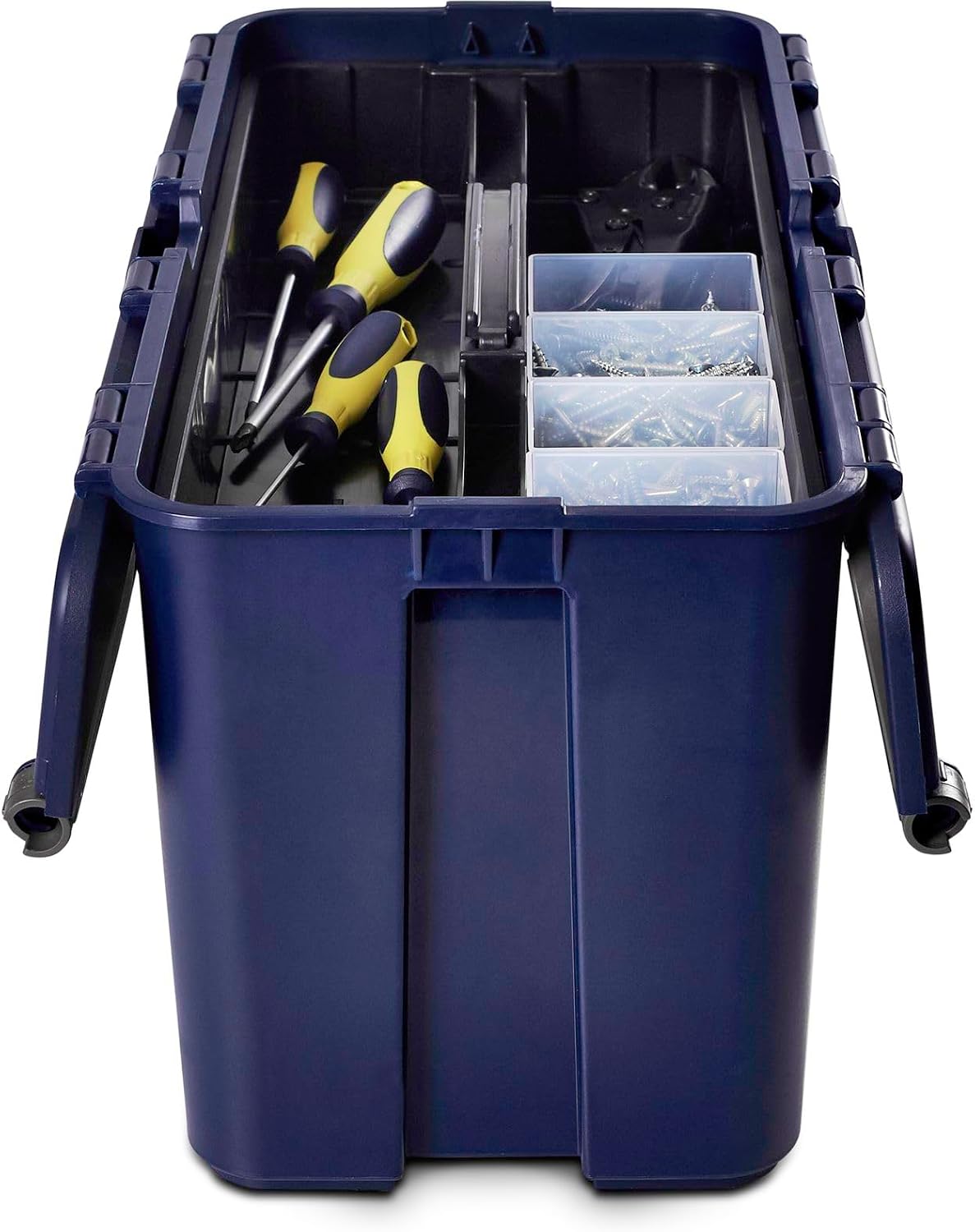 raaco tool box with removable trays - 66 shown in use