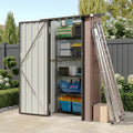 Aoxun 3x1.9 Ft Outdoor Storage Cabinet - Waterproof Storage Shed, Brown