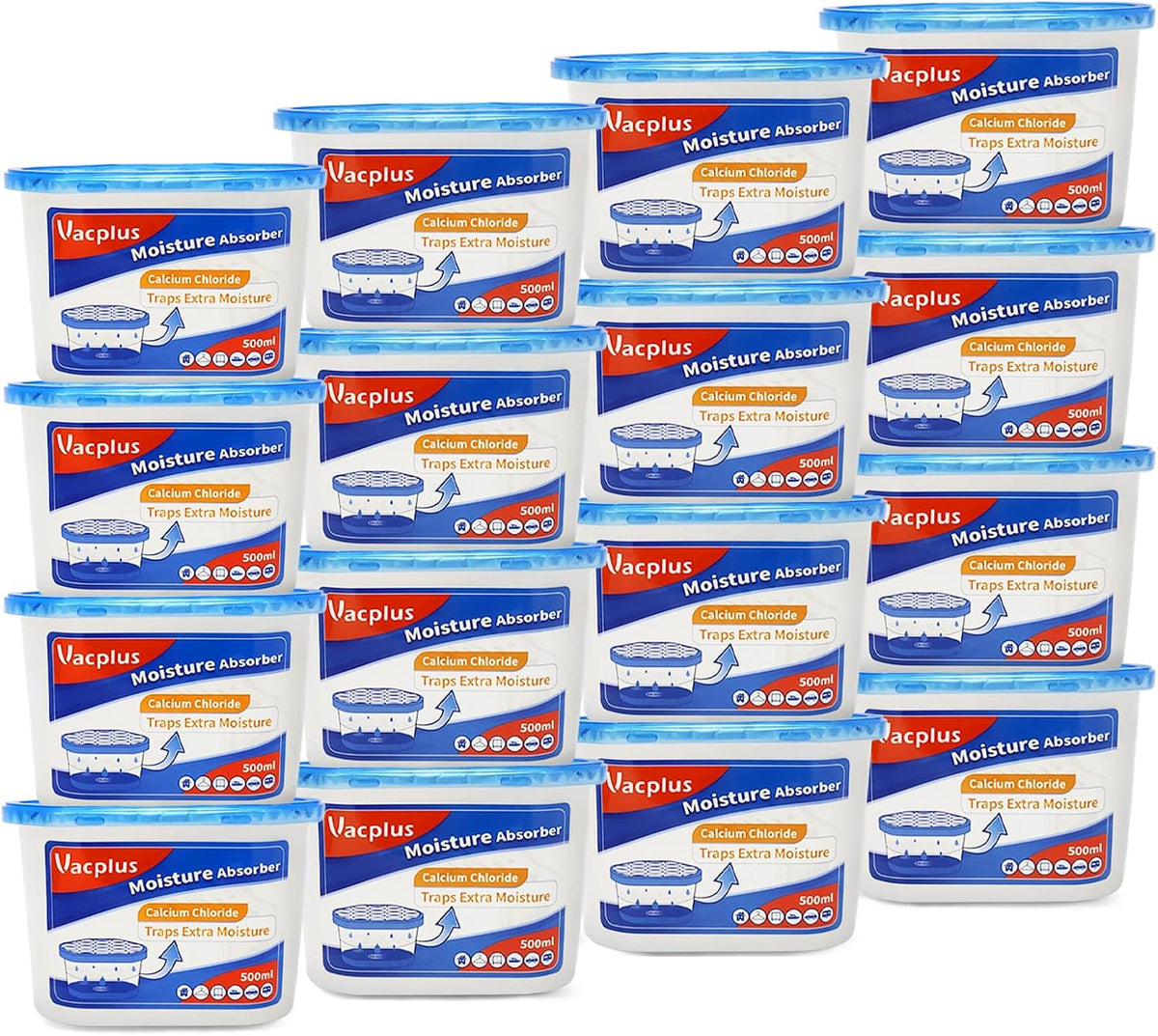 Vacplus Moisture Absorbers 16 Pack, 10.5 Oz, Humidity Absorber Boxes Attracts
