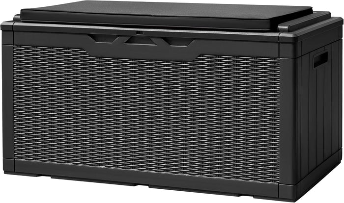 Devoko 100 Gallon Deck Box Waterproof Outdoor Storage Box with Cushion