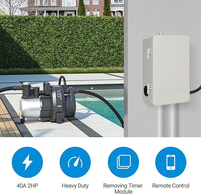 DEWENWILS Pool Timer, WiFi Timer Switch, Heavy Duty 40A 120-277 VAC 2HP