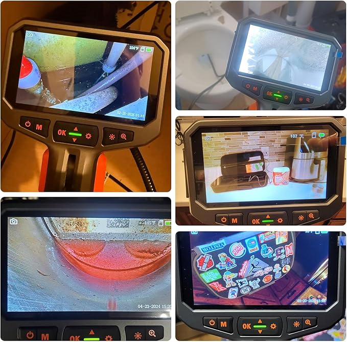 Articulating Borescope with Dual Lens Endoscope Camera, Teslong Two-Way