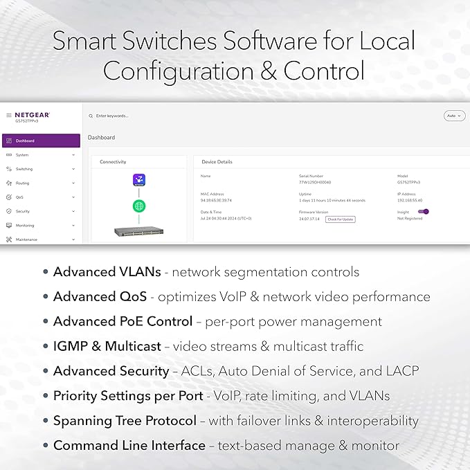 NETGEAR 26-Port PoE Gigabit Ethernet Smart Switch