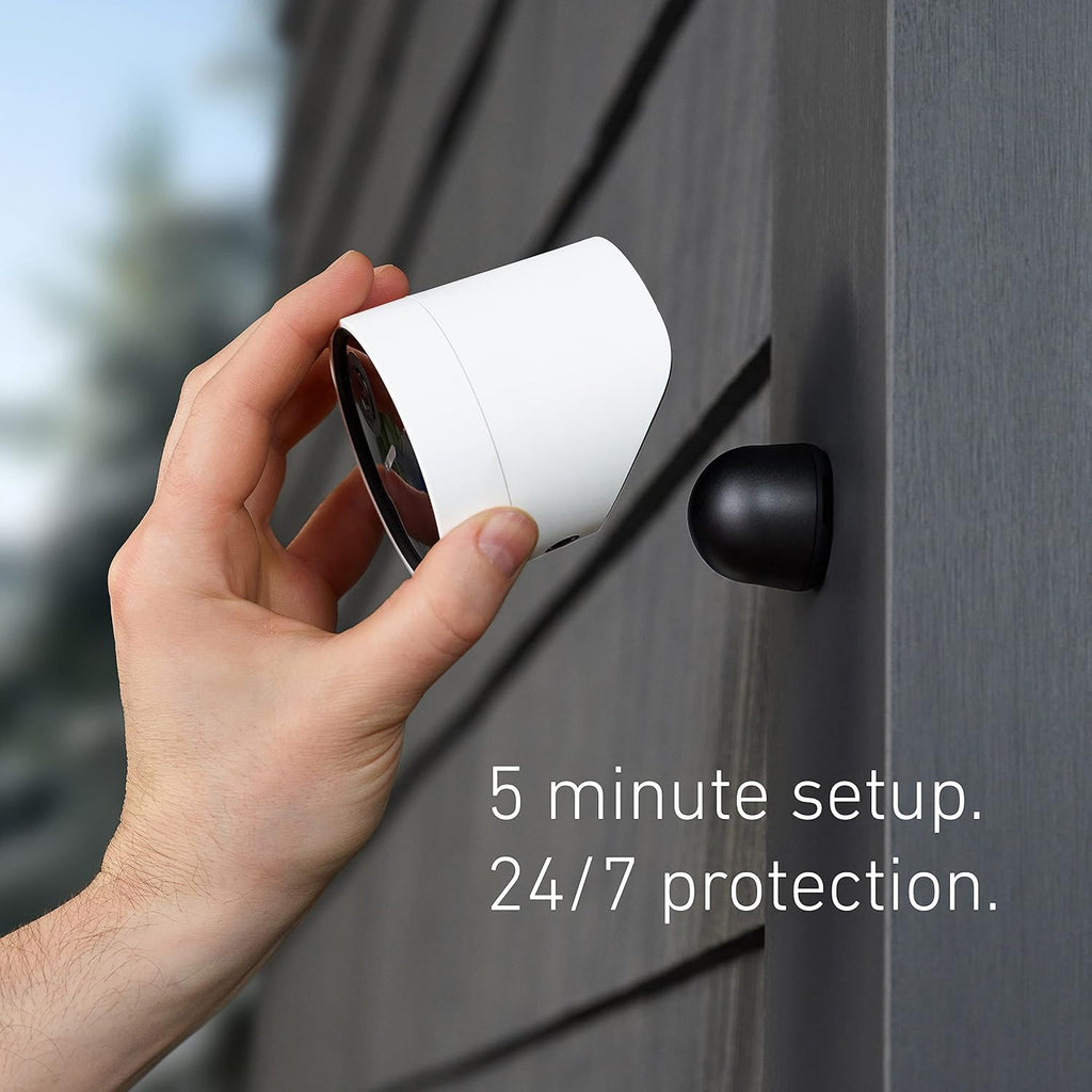 simplisafe wireless outdoor security camera (renewed), close-up detail