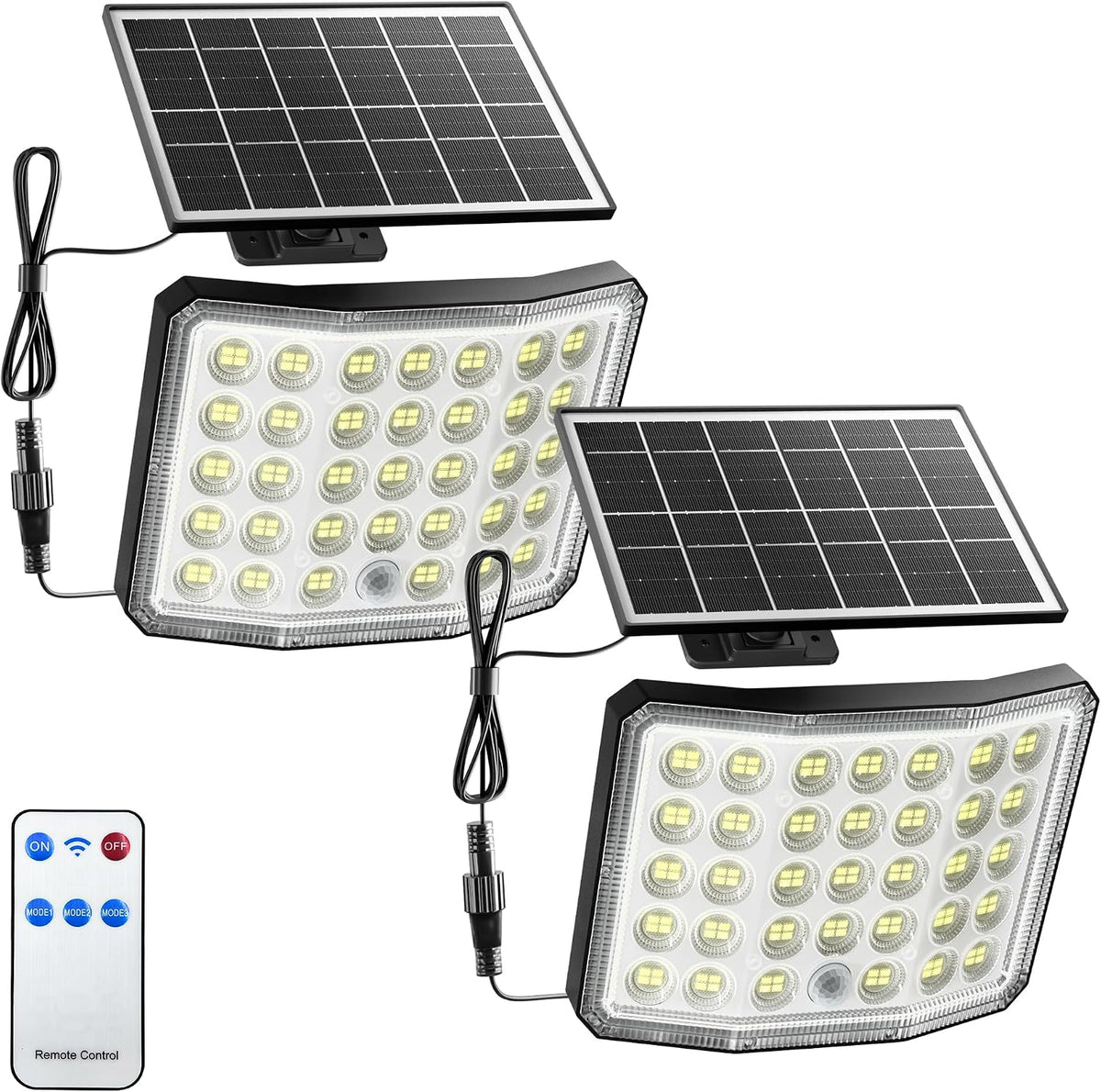 ONLYWIN Solar Lights Outdoor Bright Solar Dusk to Dawn Light (2-Pack)