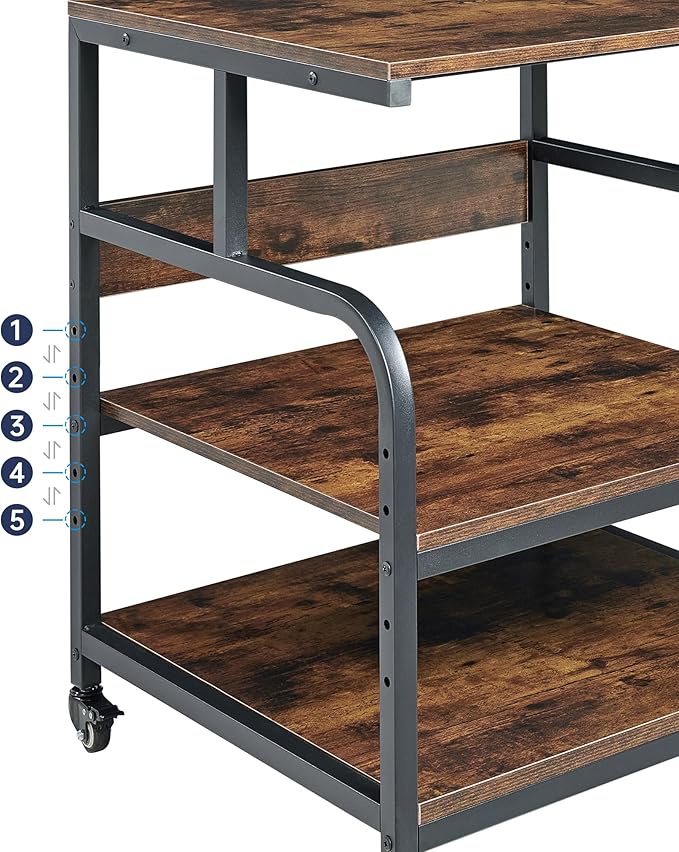Fannova 23.6" Deep Extra Large Printer Stand, 3 Tier Printer Table