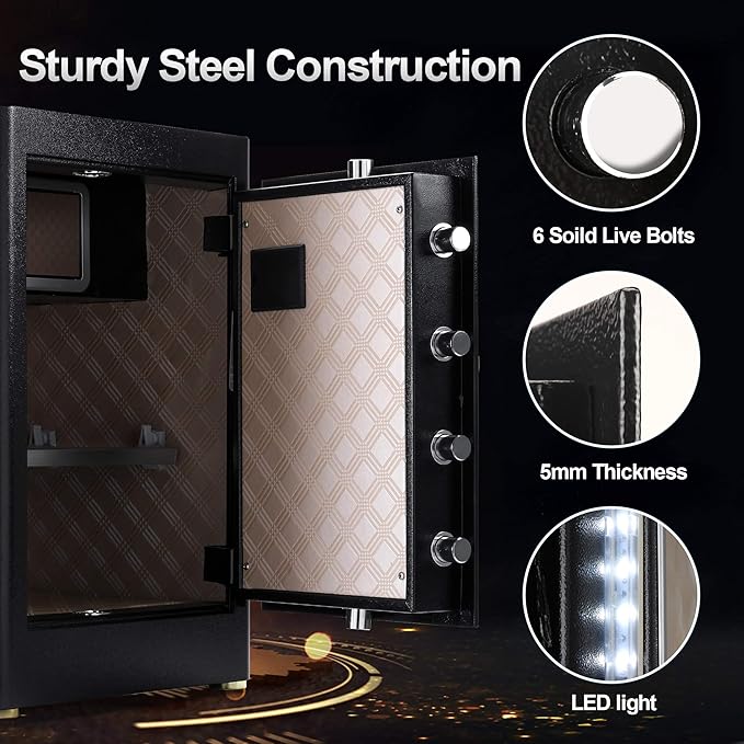 TIGERKING   Large Safe Box, 2.05 Cubic Feet Home Safe