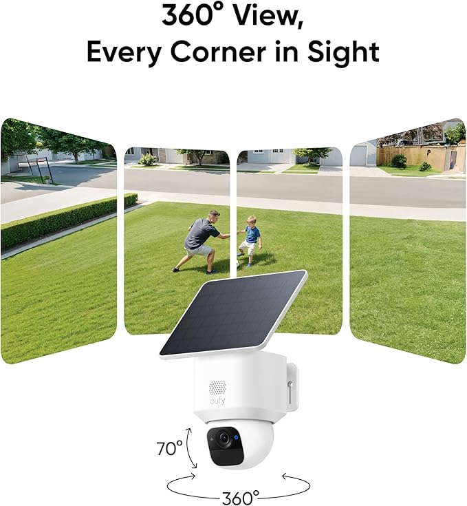 eufy Security SoloCam E30, Security Cameras Wireless Outdoor, Solar Camera