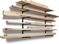 BORA Wood Rack, 6-Level Wall Mount Lumber Storage Rack for Wood Storage