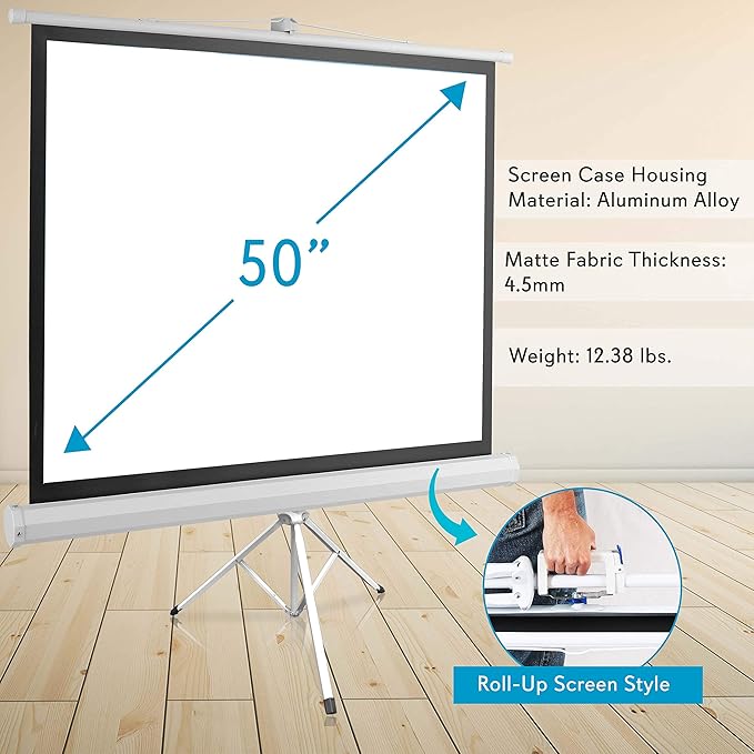 Pyle 50 Inch Portable Projector Screen