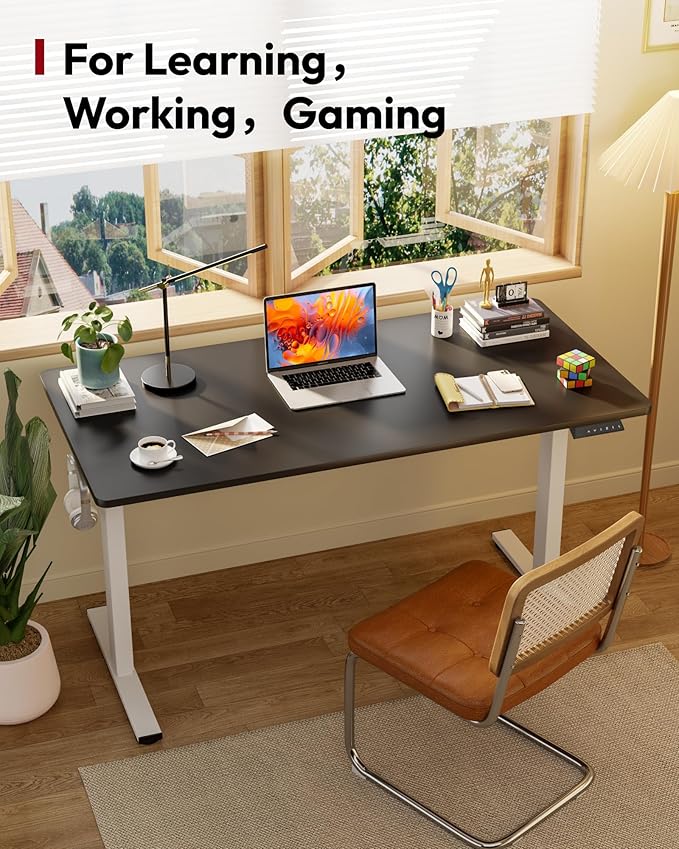 SANODESK Electric Standing Desk 48 x 30 Inches Whole-Piece Desktop Height