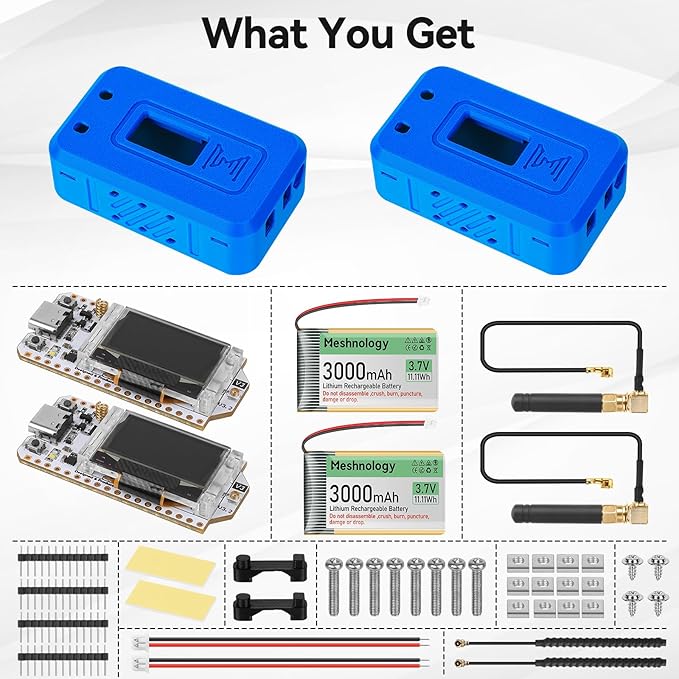 Meshnology 2 Set ESP32 Lo Ra V3 Module Board