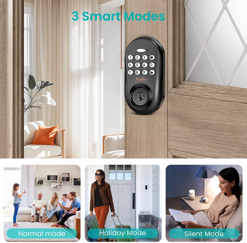 keyless entry door lock with keypad – smart, package contents