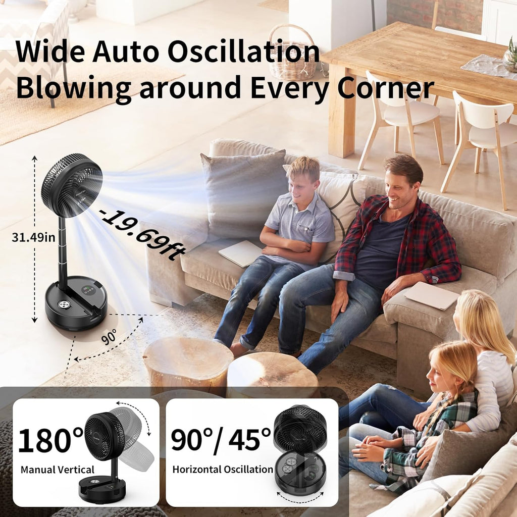 socool 40000mah portable fan foldable battery rechargeable, package contents
