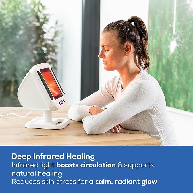 Beurer IL60 Infrared Heat Lamp for Red Light Therapy for Face, Sinus & Skin