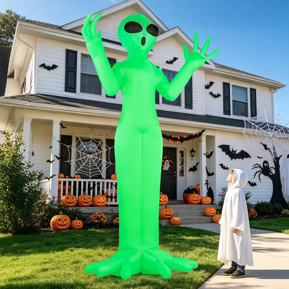 Halloween Inflatables Alien Outdoor Decoration 10FT Giant Alien Yard Décor