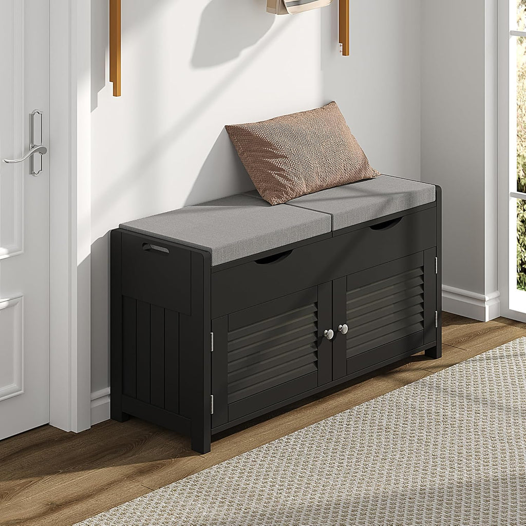 ChooChoo Shoe Storage Bench with Lift Top Storage & Cushioned Seats