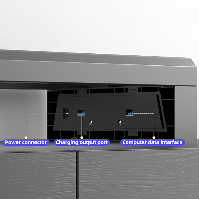 GECKOSTROLL 2-Tier Metal Computer Monitor Stand & Laptop Desk Shelf, 21.6 Inches