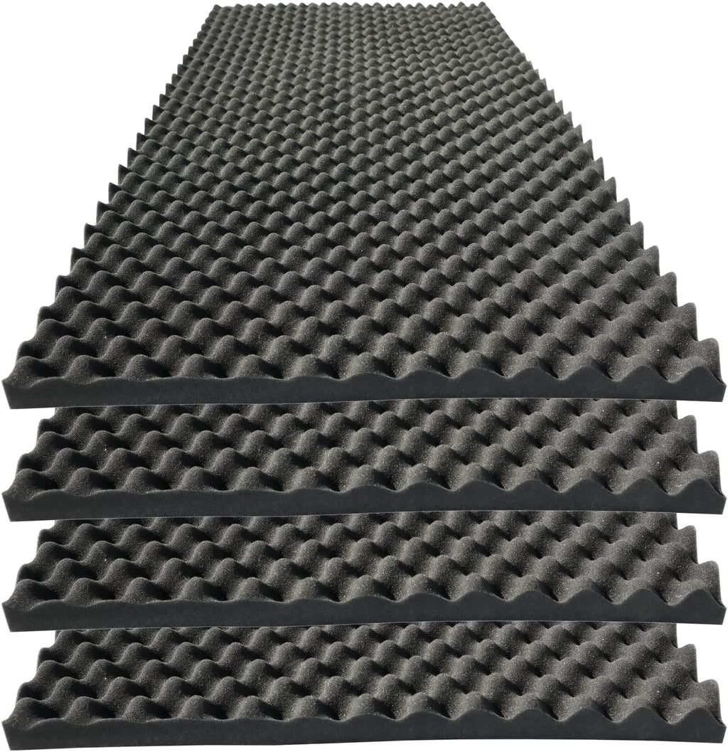 KTOESHEO 4 PCS Acoustic Panels, High Density Fireproof Noise Cancelling Foam