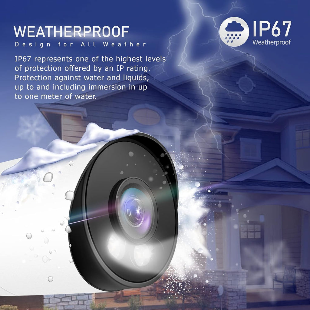 marquis 4mp poe ip bullet camera with audio shown in use