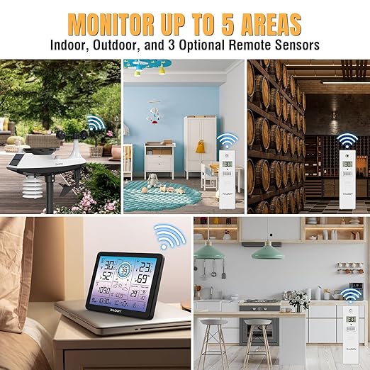 Raddy VP7 5-in-1 Weather Station Wireless