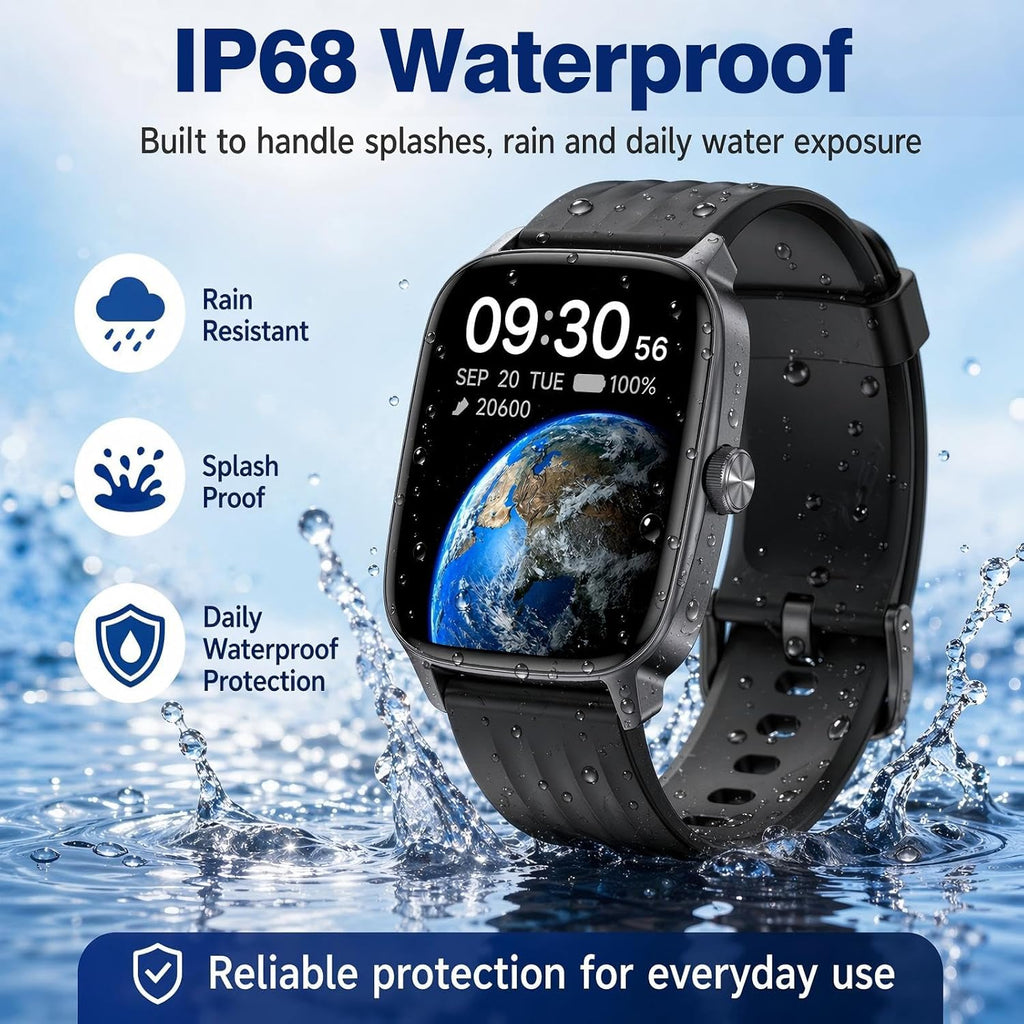 pedometer watch senior friendly no app no phone showing dimensions