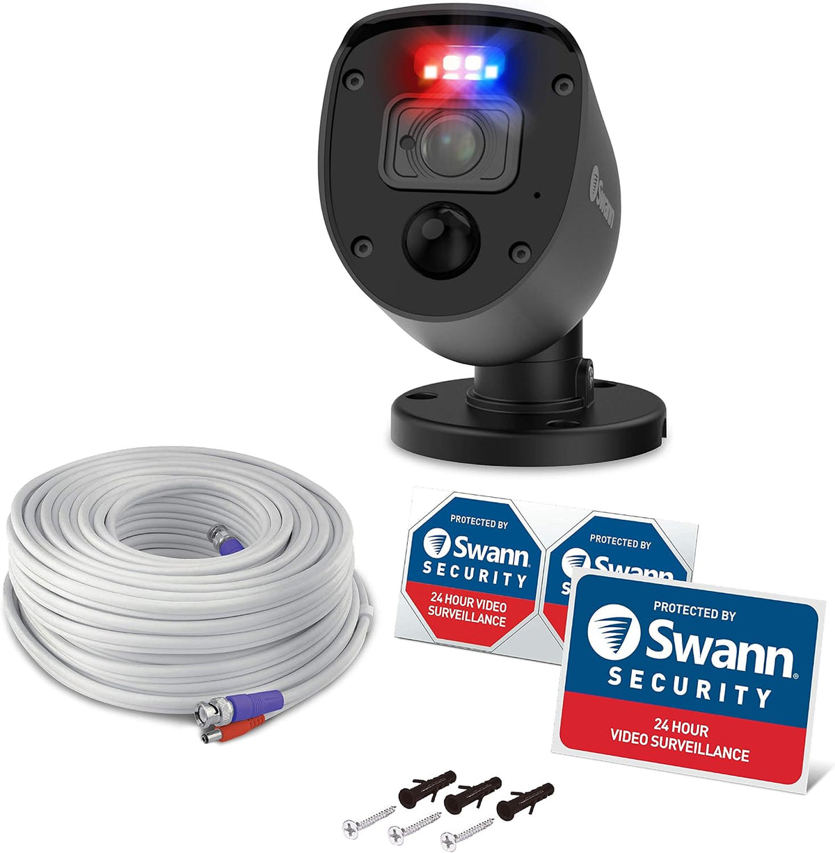 Swann 1080p Black Flashing Lights Bullet Camera (Add-on)