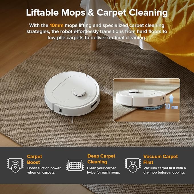 roborock Qrevo Series Robot Vacuum and Mop, 8000Pa Suction, Upgraded from Qrevo
