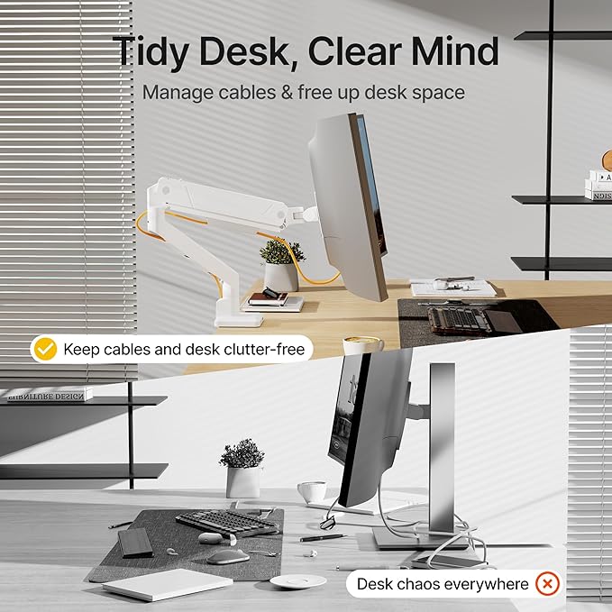 monTEK Single Monitor Arm with USB