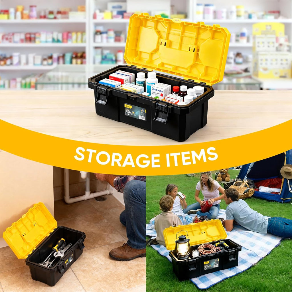 18 inch tool box with lock, 2-layer heavy-duty, package contents