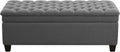 WUTUTUEE 50" Fabric Storage Ottoman Bench, Upholstered Rectangle End of Bed Storage Ottoman Tufted Living Room Bedroom Bench with Safety Hinge, Solid Wood Legs, Loads 500 lb(Dark Grey)
