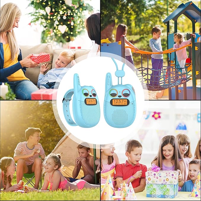 Qniglo Walkie Talkies for Kids Rechargeable 2 Pack, Christmas Birthday Gifts