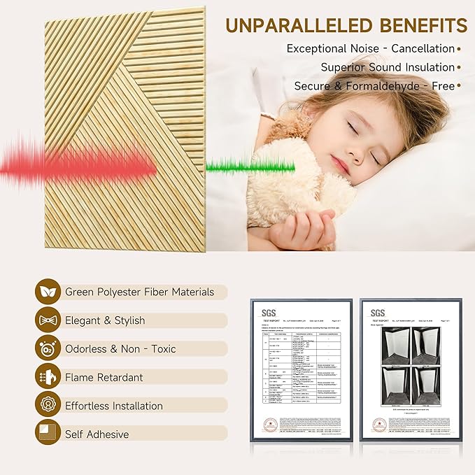 Acoustic Panels for Wall and Ceiling (6 Pack)