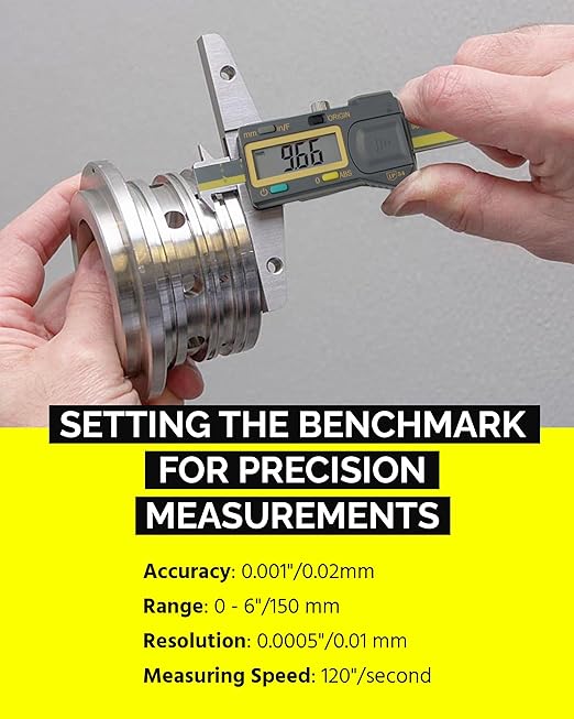 iGAGING Absolute Origin 0-6" Double Cut Depth Digital Caliper, IP54 Electronic