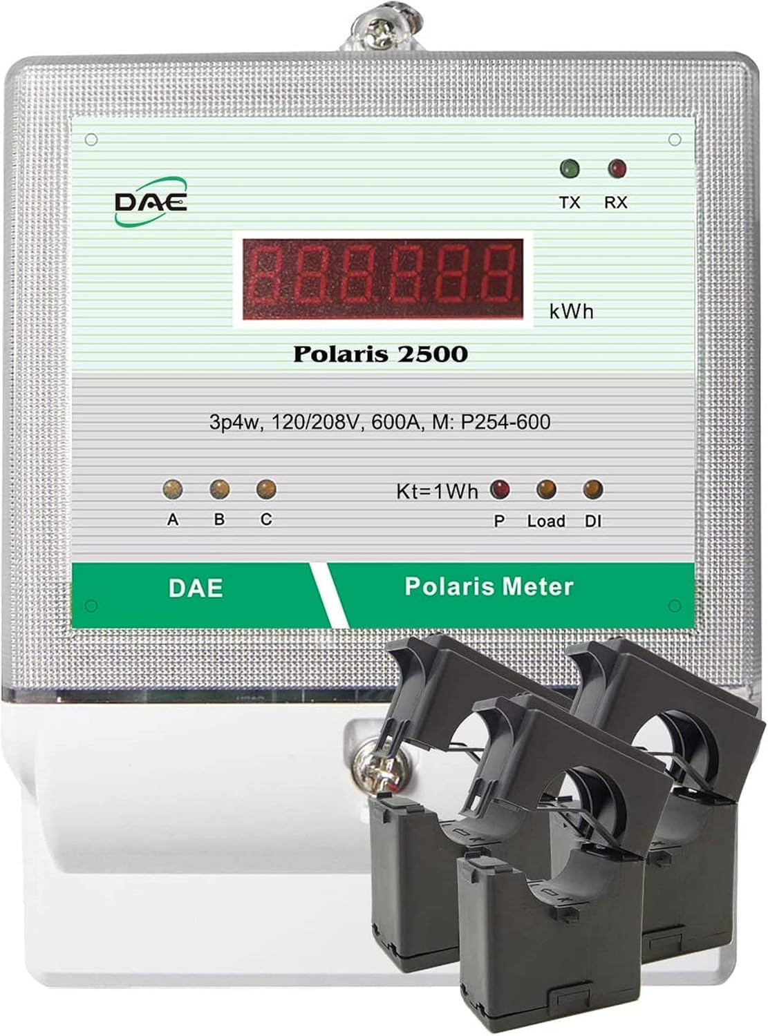 DAE P254-600 KIT, UL kWh Smart Submeter, 3 Phase, 3 Split Core CTs