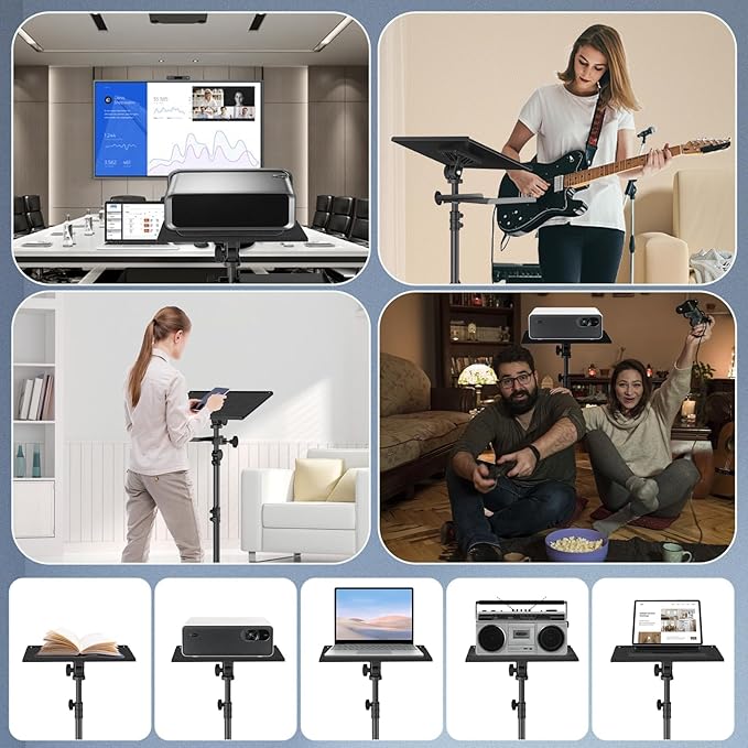 OUKMIC Projector Stand Tripod Laptop Tripod on Wheels
