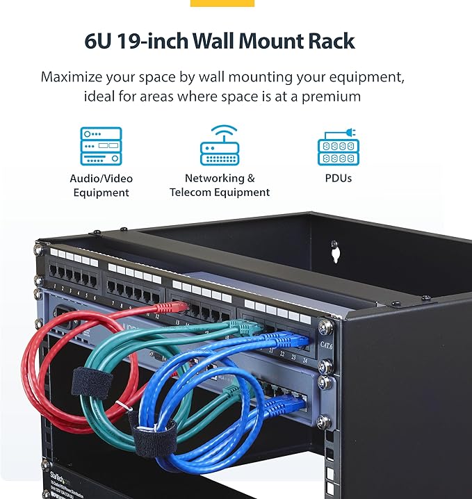 StarTech.com 6U Wall Mount Network Rack