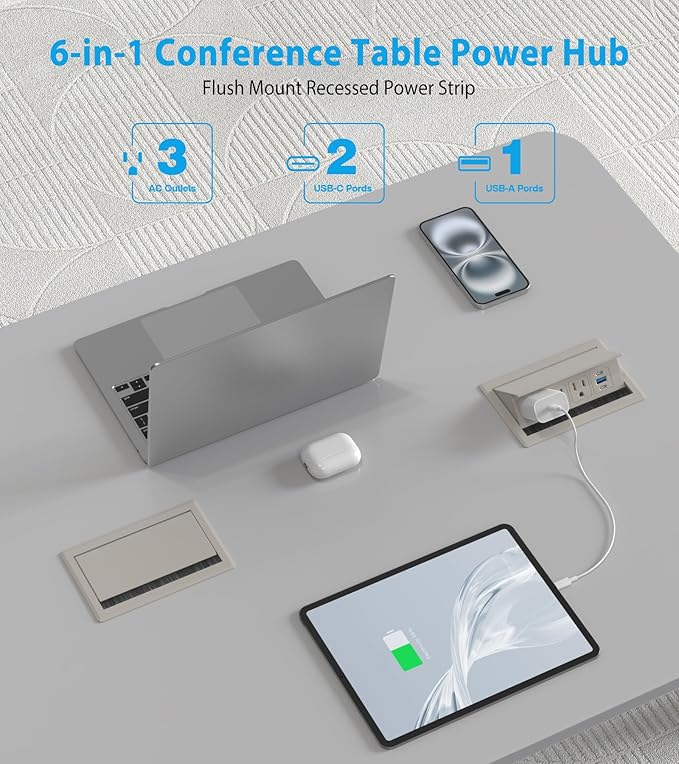 Recessed Conference Table Power Hub