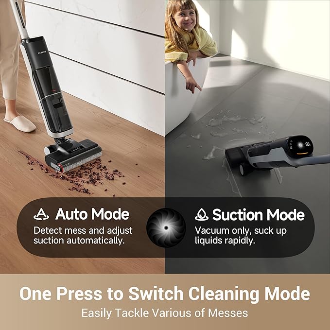 dreame H14 Cordless Vacuum Mop, 180° Lie-Flat Wet Dry Vacuum cleaner, 140°F