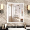 SMIROR Matte White Bathroom Mirror