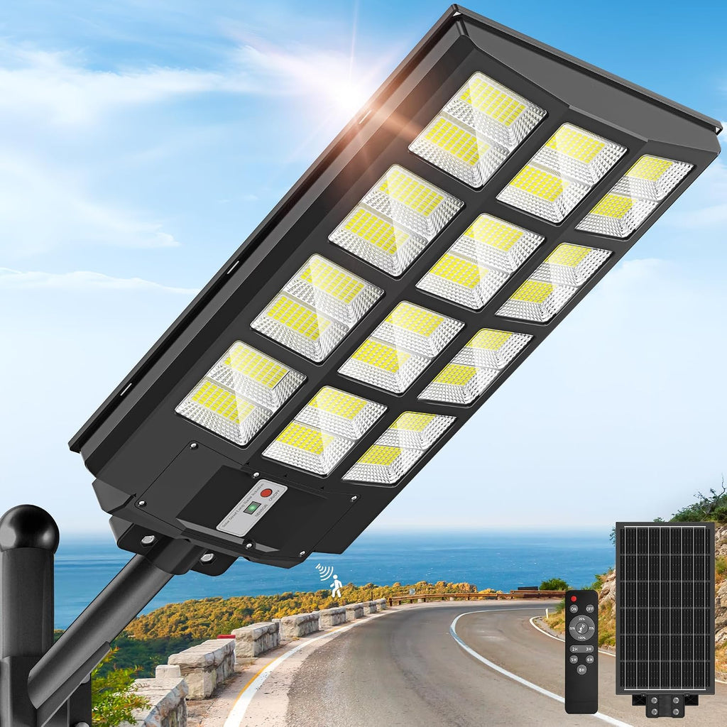 OKPRO Solar Lights Outdoor Waterproof, 8000W Solar Street Light