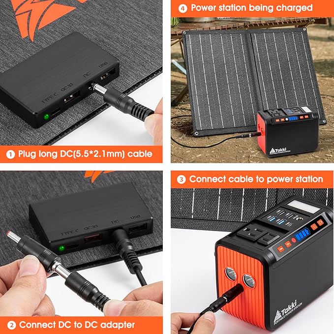 Takki 111Wh Portable Solar Generator Power Station