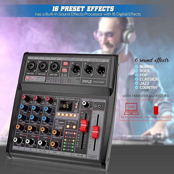 Pyle Professional DJ Audio Mixer